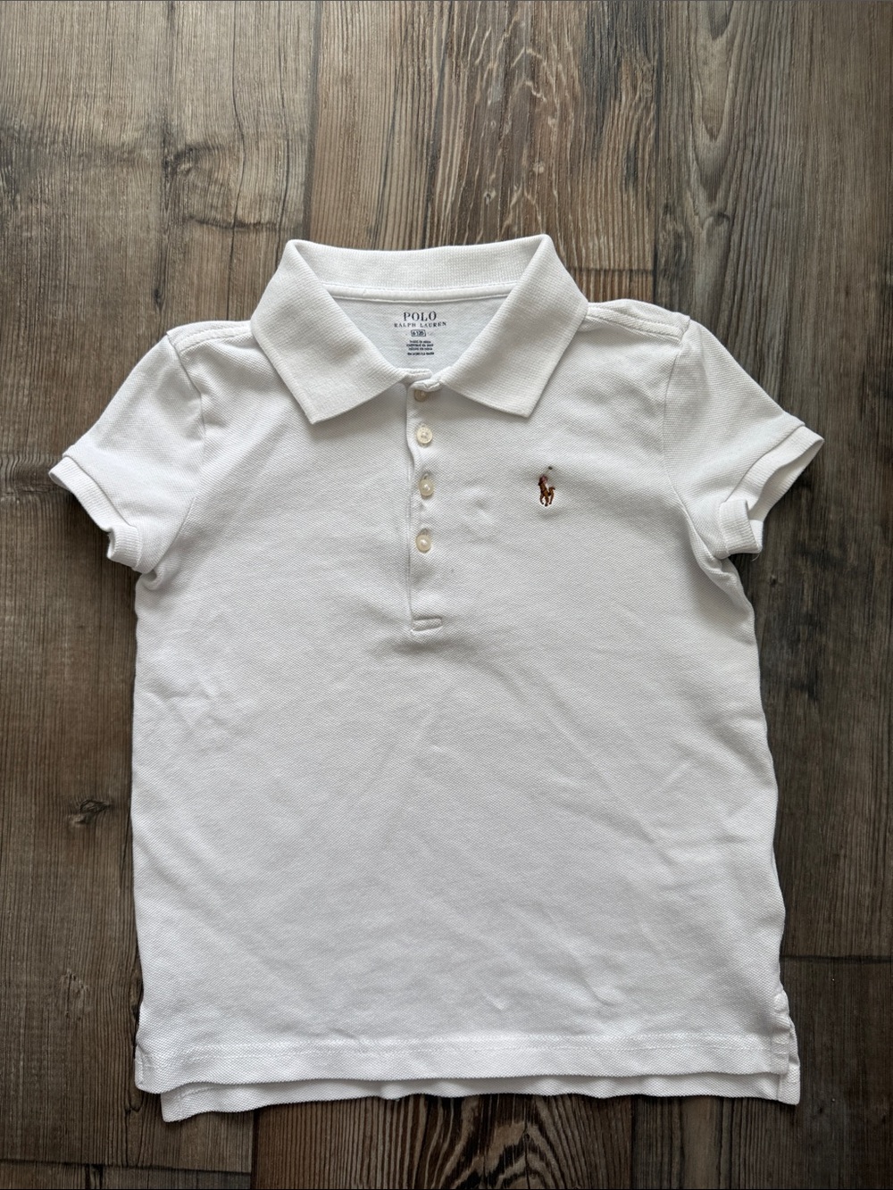 Polo by Ralph Lauren White Girls Polo with Embroidered Pony